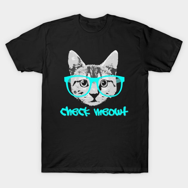 Check Meowt T-Shirt by robotface